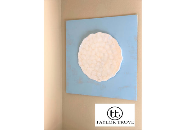 Plywood Panel+Paint+Placemat=Wall Art